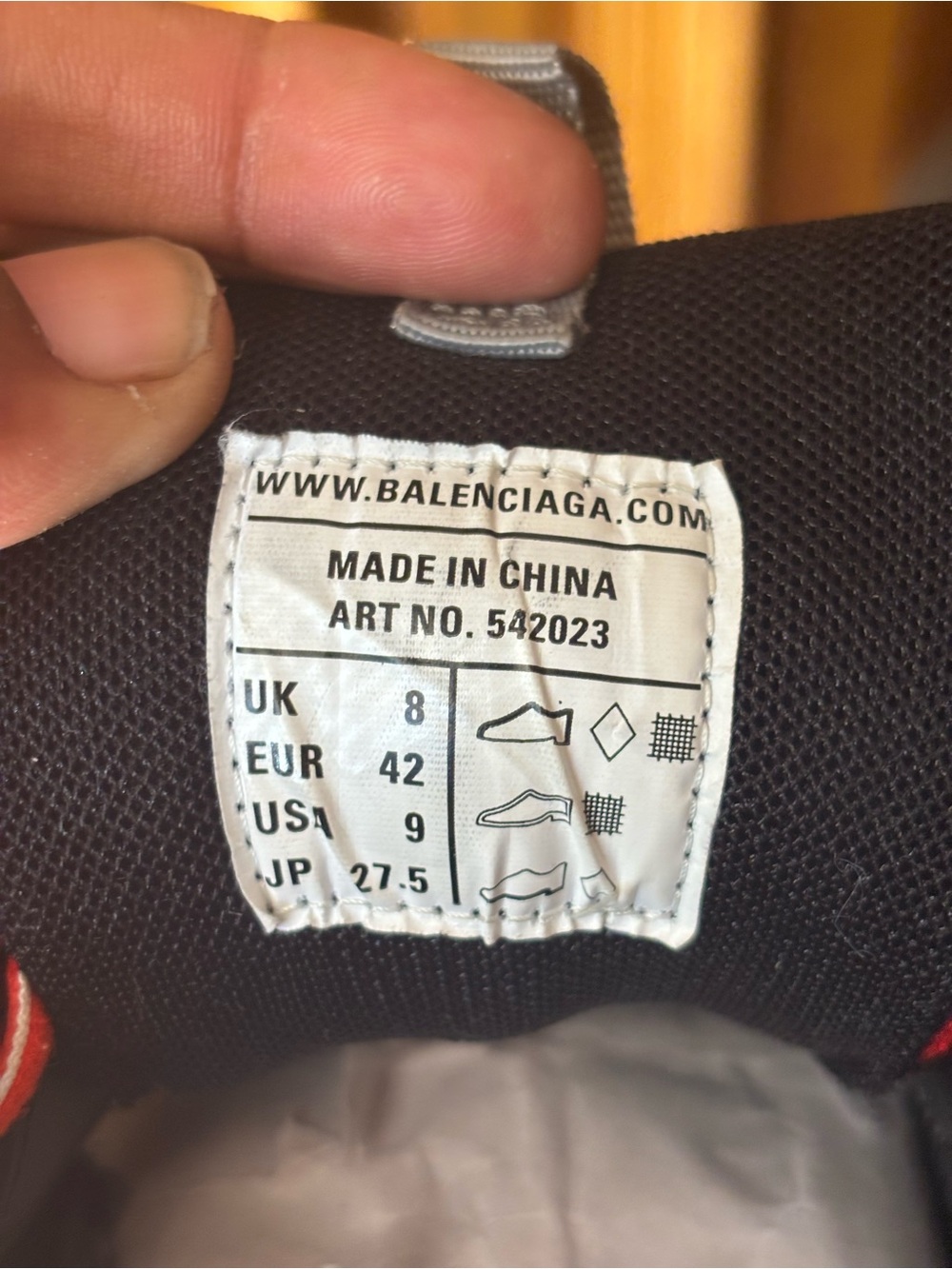 Balenciaga Track Sneakers Red/Black Size 42 (US 9) - Worn Once - Picture 5 of 11